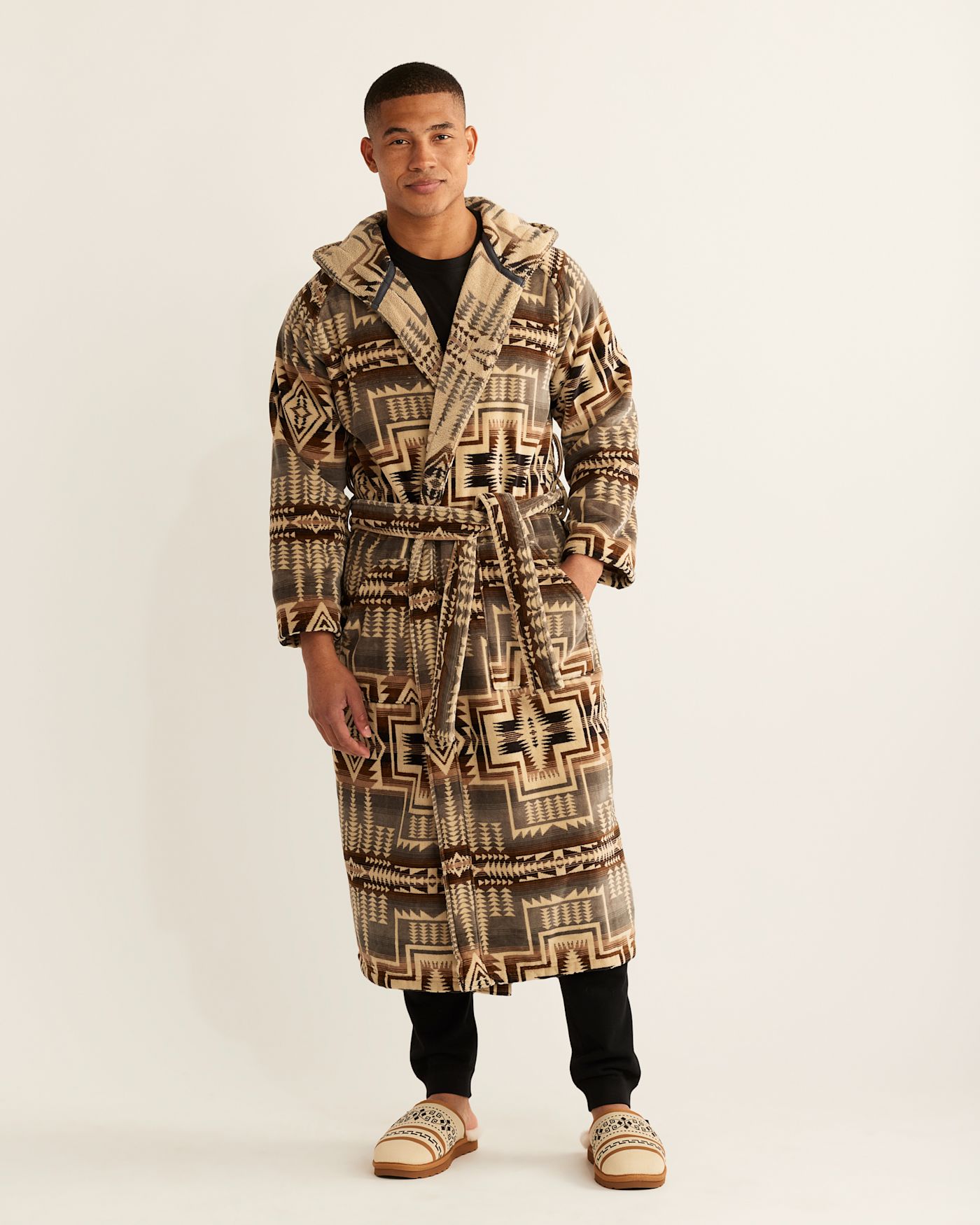 COTTON TERRY VELOUR ROBE